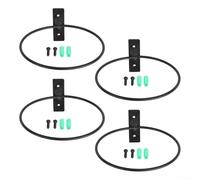 Metal Wall Mounted Rings For Flower Pot Holders With Ventilated And Drainage Bottom Design For Healthy Plant Maintenance Outdoors(6in)