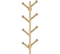 Metal Wall Mounted Vertical Coat Rack, Entrance Tree Style Decorative Clothes Hook, Hanging Hanger for Closet Bathroom Kitchen Bedroom Porch Door Living Room,Gold,100cm