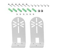 Metal Wall Mounting Bracket for Indoor Cam E220, P24, and for EufyCam 2/2c - L-Shaped Security Camera Mount, 2-Pack, White, 9.5 x 5 x 5 cm