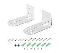 Metal Wall Mounting Bracket for Indoor Cam E220, P24, and for EufyCam 2/2c - L-Shaped Security Camera Mount, 9.5 x 5 x 5 cm, White, 2-Pack