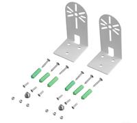 Metal Wall Mounting Bracket for Indoor Cam E220, P24, and for EufyCam 2/2C Security Cameras - L-Shaped Adjustable Mount, White, 2-P