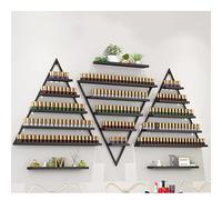 Metal Wall Nail Polish Holder 6 Piece Set Makeup/Essential Oil Display Rack Simple Shelf nizer for Nail Polish Black Beauty Storage Solution