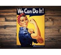 Metal Wall Plate tin Sign We Can Do It Kitchen Restaurant Game Room bar Holiday Decoration 8x12 Inch
