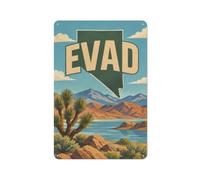 Metal Wall Sign Nevada State Map Text Art 30x20cm Home Decor | Create a personal look in the hallway with wall signs in metal as a neat decorative touch.