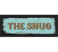 Metal Wall Sign The Snug Den Small Private Room Leisure Home Gift Plaque (Aluminium Small (280x90mm) Approx)