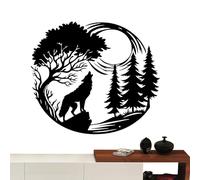 Metal Wall with Wolf - Creative Wall Decoration with Wildlife Animale, Wildlife Animal Cons Decoration, Animal Statues, Metal Wolf Decorations, Art par