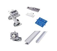 Metal Wardrobe Folding Door Custom Invisible Cloakroom Bedroom Wall Hanging Rail Open Sliding(A)