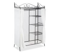 Metal wardrobe open closet storage cabinet Lightweight rustic design