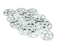 Metal Washers Insulation Fixings Discs Washer 100 Pieces - Tool Bag - Plasterboard Fixings for Tile Backer Boards and XPS Foam Insulation Boards Wall Floor Ceiling Blocks Rolls loft Insulation