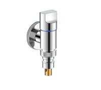 Metal Washing Machine Faucet Valve One Into One Out Dual Control Multi-Function Faucet Automatic Water Stop Valve Quick Opening(Silver)