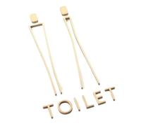 Metal Washroom Signage - Design For Restrooms & Bathrooms, Distinctive Door Logos With Sleek Finishes For Restroom, Bathroom Door And Wall(Gold)