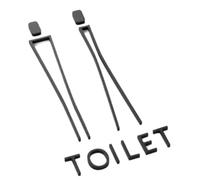 Metal Washroom Signage - Design For Restrooms & Bathrooms, Distinctive Door Logos With Sleek Finishes For Restroom, Bathroom Door And Wall(Black)