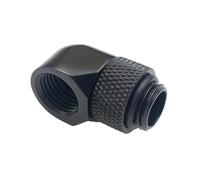 Metal Water Cooling 90 Degree Rotatable Elbow with Leak, Black