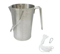 Metal Water Sampler with Inner & Outer Scales, Water Testing Dipper with Rope for Lake/River Liquid Sampling