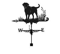 Metal Weather Va ne with Animal Dog Ornament Va ne Weather Vain Weathercock Direction Indicator Garden Stake Art Decor for House Roof Farm Pavilion Yard Lawn Patio Garden