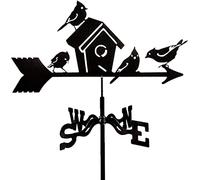 Metal Weather Vane, Animal Stainless Steel Weathervane for Outdoor Roof Garden Yard Decoration Hollow Carved Design Wind Direction Indicator Kit