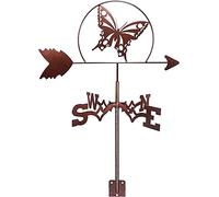 Metal Weather Vane, Animal Stainless Steel Weathervane for Outdoor Roof Garden Yard Decoration Hollow Carved Design Wind Direction Indicator Kit