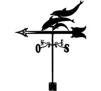 Metal Weather Vane, Animal Stainless Steel Weathervane for Outdoor Roof Garden Yard Decoration Hollow Carved Design Wind Direction Indicator Kit