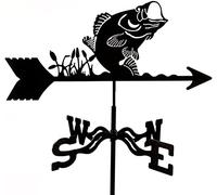 Metal Weather Vane, Animal Stainless Steel Weathervane for Outdoor Roof Garden Yard Decoration Hollow Carved Design Wind Direction Indicator Kit