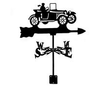 Metal Weather Vane Metal Weathervane Outdoor Stainless Steel Weather Vane Wind Vane Direction Wind Speed Direction Indicator for Farm Yard Garden Gazebo Decorations Garden Weather Vane