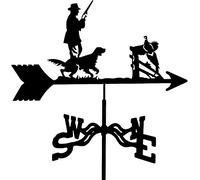 Metal Weather Vane Weathervane with Animal Silhouette Ornament Mfor Outdoor Roof Garden Mount Yard Decor Wind Vane Weathercock - Wind Direction Indicator,Cute Bunny (Hunter Normal)