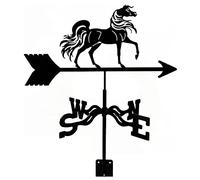 Metal Weather Vane with Animal Ornament for Roofs Weathervane Wind Direction Indicator Wildlife Outdoor Sheds Yard Roof Barns Decoration (Color : Horse)