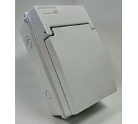 Metal Weatherproof IP65 MCB Enclosure, Empty Consumer Unit, 4 Way, 4 Module