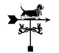 Metal Weathervane Iron Home Weather Vane Wind Direction Indicator, Yard Roofs Measuring Tools Outdoor Garden Decoration for Outdoor Animal Bracket Decor Craft (Color : Dog)