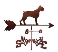 Metal Weathervane Iron Weather Vane Decoration - Dog, Vintage Weather Vane Wind Direction Indicator East South West North Direction for Outdoor Garden Roof Paddock