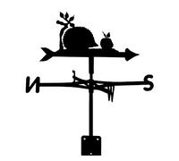 Metal Weathervane Iron Weather Vane With Mounting Bracket Wind Vane Decoration East South West North Wind Direction Indicating Measuring Tool