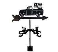 Metal Weathervane Iron Weather Vane With Mounting Bracket Wind Vane Decoration East South West North Wind Direction Indicating Measuring Tool
