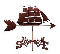 Metal Weathervane Outdoor Measuring Tool Iron Weather Vane Garden Weathercock Stainless Steel Wind Direction Indicator Durable Wind Vane Garden Courtyard Decoration