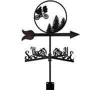 Metal Weathervane Outdoor Stainless Steel Weather Vane Direction Wind Speed Direction Indicator for Farm Yard Garden Gazebo Decorations