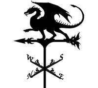 Metal Weathervane, Stainless Steel Animal Design, Outdoor Wind Direction Indicator Kit