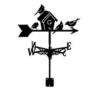 Metal Weathervane Stainless Steel Weather Vane with Roof Mount Roof Bird's nest Garden Decorations for Outdoor Farm Yard Garden Gazebo