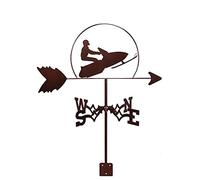 Metal Weathervane Vintage Weather Vane Hollow Wind Direction Indicator for Outdoor Garden Roof Paddock Wind Vane Decoration Measuring Tool