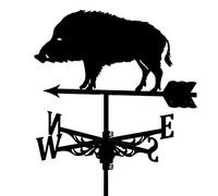 Metal Weathervane Weather Vane wolf Wind Vane Wind Direction Indicators with Coating Roof Garden Decorations for Outdoor Farm Yard Gazebo