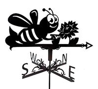 Metal Weathervane Weather Vane wolf Wind Vane Wind Direction Indicators with Coating Roof Garden Decorations for Outdoor Farm Yard Gazebo