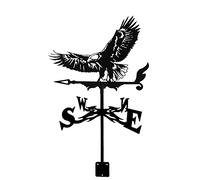 Metal Weathervane with Dog Ornament, Garden Stake Wind Direction Indicators Professional Measuring Tool Garden Yard Roof Mount And