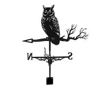 Metal Weathervane with Roof Mount Weathercock Wind Direction Indicator,Retro Weather Vane Garden,Creative Wind Vane Stainless Steel for Farm Yard Home Decor Gift
