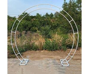 Metal Wedding Arch Anti-Rust - Elegant Moon Gate Gold/Black Circle Garden Arbor Archway For Bridal Party Decoration & Gardens