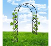 Metal Wedding Arch e for Outdoor Garden Rustproof Trellis for Climbing Plants Easy to Assemble Bal StandBlack W220xH (&Décor)