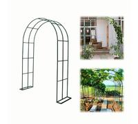 Metal Wedding Arch for Garden 80-350cm Adjustable Rose Trellis for Climbing Plants Easy Setup Pergola Arbor Green Size 180x250cm (5.9x8.2ft)