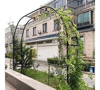 Metal Wedding Arch for Garden - Black Arched Rose Archway for Climbing Plants - Elegant Outdoor Party Decoration 5.9ft x 7.2ft - Perfect for Weddings & Events