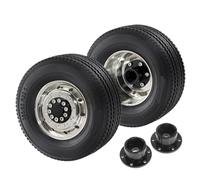 Metal Wheel Double Wheels Set Drive Bearing Hub Rim for 1/14 Tamiya RC Trailer Tractor Truck SCANIA VOLVO ACTROS MAN RC Car(2 Front)