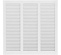 Metal White Air Vent Grille 300mm x 300mm Fly Screen Flat Louvre Duct Cover