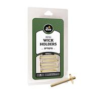 Metal Wick Holder Set - 9 Small Holders and 50 Wax Coated Cotton Wicks - Sits in Full Oil Cup for Optimal Safety and Burn Time - Tzinores by Ner Mitzvah