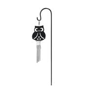 Metal Wind Chime Tube Owl Pattern Decorative Creative