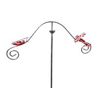 Metal Wind Spinner Garden Stake - Aerobatic Biplane Display Team, 2 Plane Kinetic Garden Decor