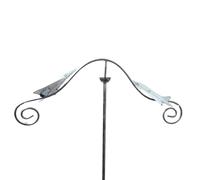 Metal Wind Spinner Garden Stake - Concorde Aeroplane Spinner, 2 Plane Kinetic Rocking And Spinning Garden Decor